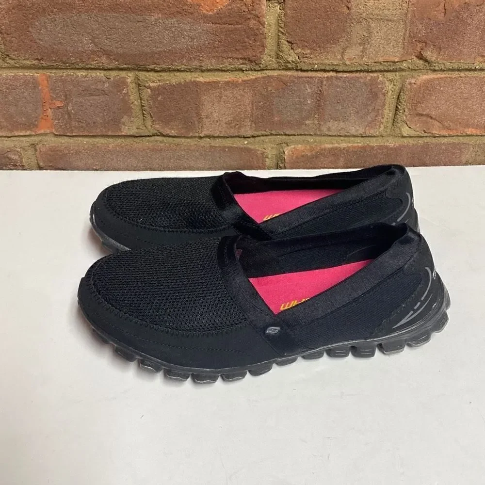 Skechers Black EZ Flex Take It Easy Womens Slip On Sneakers Size 6.5 NEW
